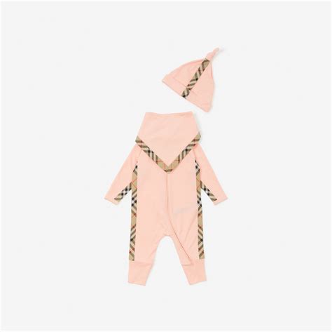 burberry cotton blend baby set.